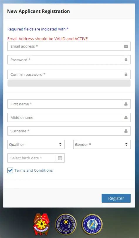 www.pnp.gov.ph online registration|Register .